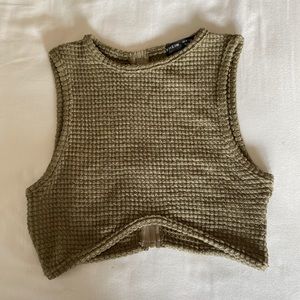 Shein Waffle Knit Crop Top